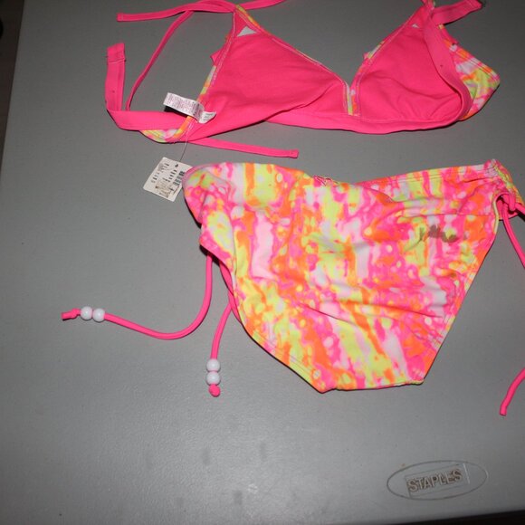 Multi Color 2 Pcs justice Bikini Swimsuit Size 18 New - Picture 5 of 7